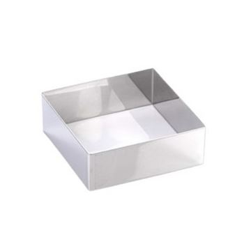 Molde Cuadrado Acero Inox - 182x182x50Mm - 5H5X18-0