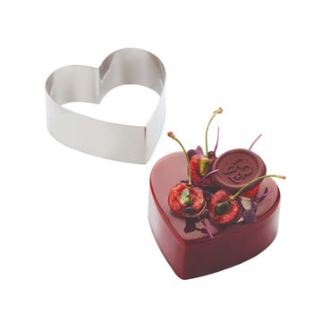 Molde Acero Inox Forma Corazón - D 18 H 4Cm - 42H4X18-1