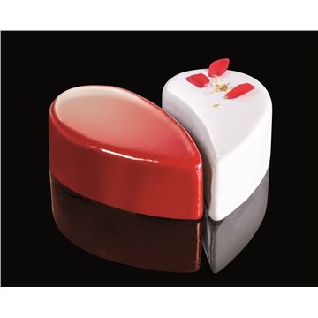 Kit Molde Acero Inox Tarta Corazón - 19x19x4Cm - 35KITH4X19-1