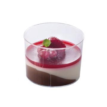 Cubilete Vaso Postre Plástico Transparente D 78 H 57Mm - 100Uds - PMOTO005-1